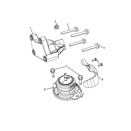 Jeep Grand Cherokee 2011-2020 Engine Mounting Screw And Washerassy