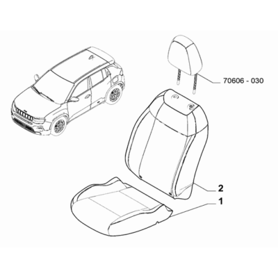 Jeep Avenger 2023-Present Front Seats Padding