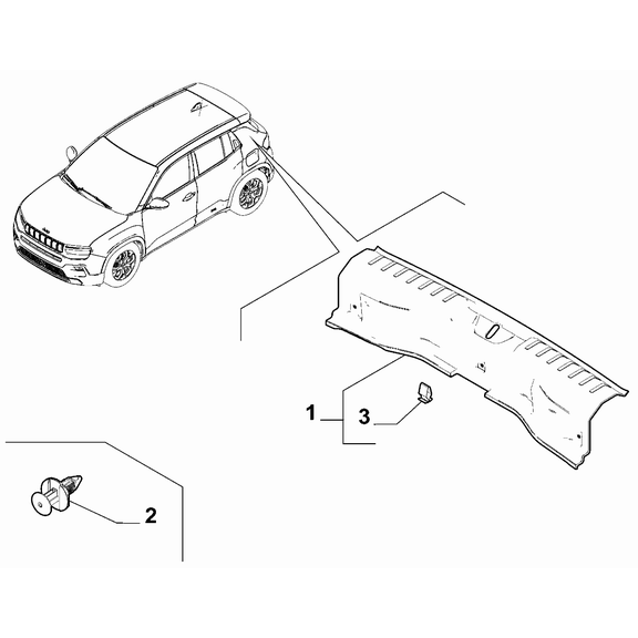 Jeep Avenger 2023-Present Baggage Compartment Interior Trimming Covering