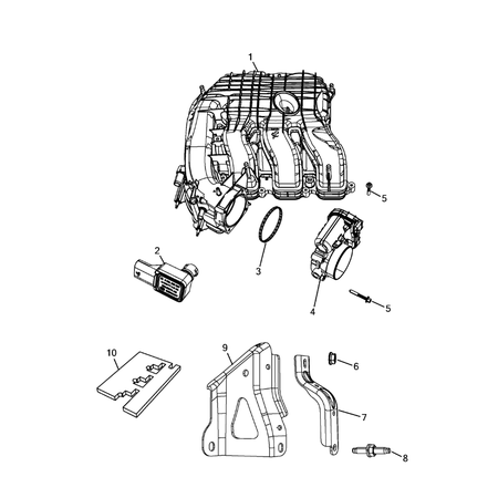 Jeep Grand Cherokee 2011-2020 Manifolds And Vacuum Fittings Screw