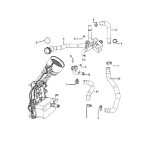 Jeep Wrangler 2018-Present Engine Oil Cooler And Lines Hose