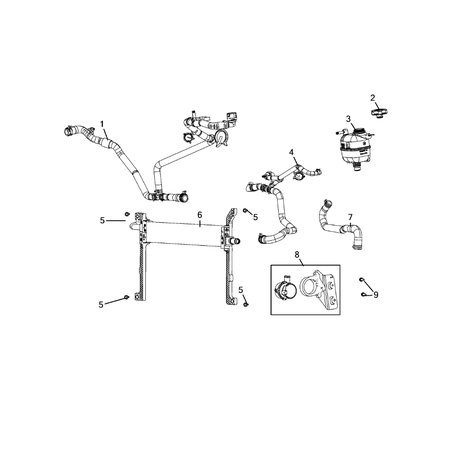 Jeep Wrangler 2018-Present Radiator And Related Parts; Charge Air Cooler Clamping Kit