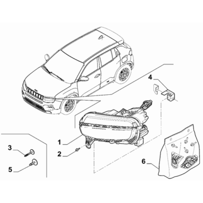 Jeep Avenger 2023-Present Outer Lighting Projection Kit