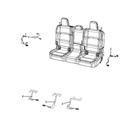 Jeep Wrangler 2018-Present Wiring, Body And Accessories Cable Harness