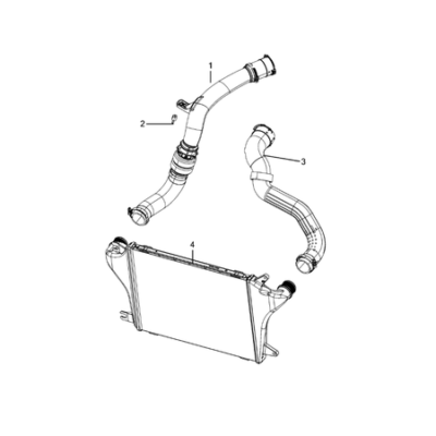 Jeep Wrangler 2018-Present Radiator And Related Parts; Charge Air Cooler Hose