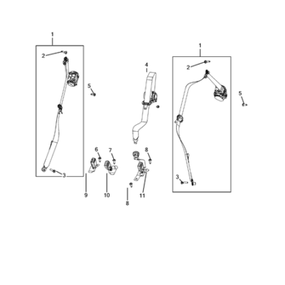 Jeep Compass 2017-Present Seat Belts Screw