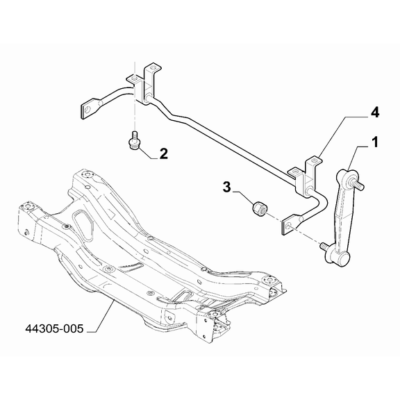 Jeep Renegade 2015-Present Rear Suspension Torsion Bar