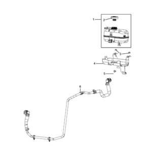 Jeep Wrangler 2018-Present Engine Coolant Reservoir (Bottle) Hose