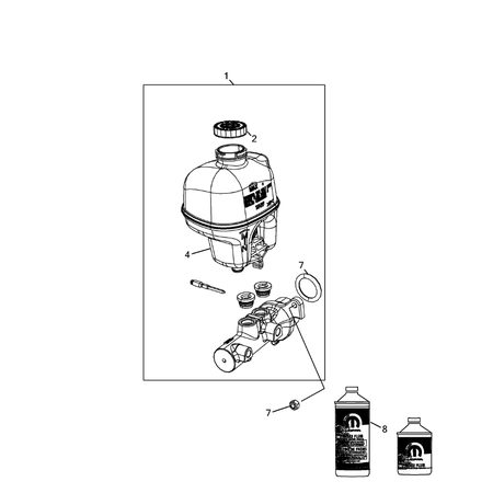 Jeep Grand Cherokee 2011-2020 Brake Master Cylinder Liquid