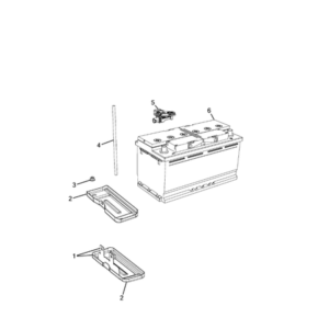 Jeep Wrangler 2018-Present Battery, Battery Tray And Cables Bracket