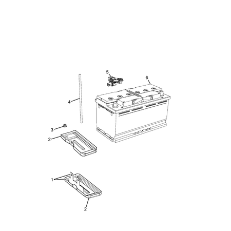 Jeep Grand Cherokee 2011-2020 Battery, Battery Tray And Cables Bracket