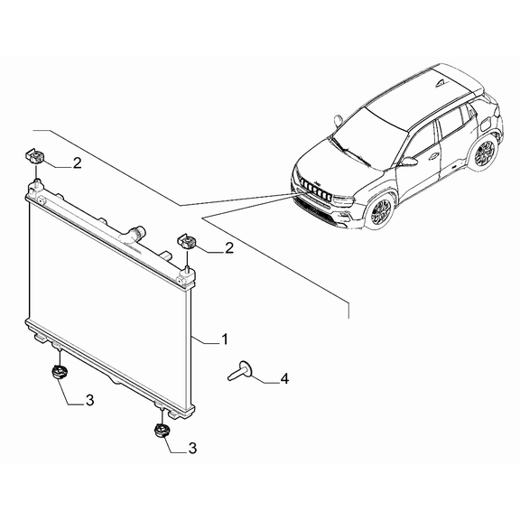 Jeep Avenger 2023-Present Radiator And Leads Screw