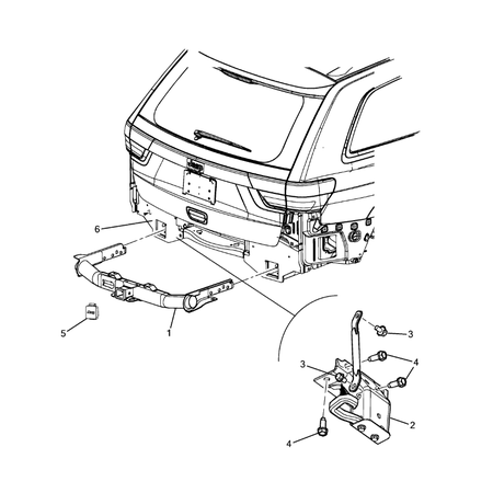 Jeep Grand Cherokee 2011-2020 Trailer Tow And Tow Hooks Screw