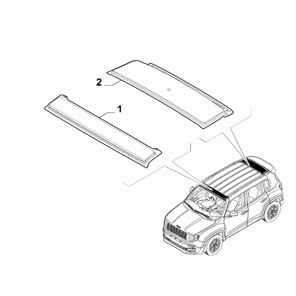 Jeep Renegade 2015-Present Bodyshell, Panels (Central Part) Roof Panel