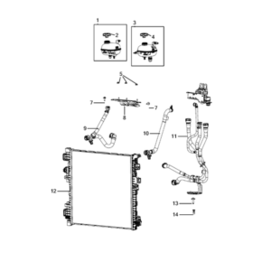 Jeep Grand Cherokee 2021-Present Radiator And Related Parts; Charge Air Cooler Hose