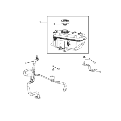 Jeep Grand Cherokee 2021-Present Engine Coolant Reservoir (Bottle) Plug