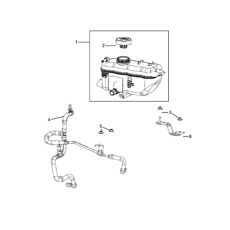 Jeep Grand Cherokee 2021-Present Engine Coolant Reservoir (Bottle) Bracket