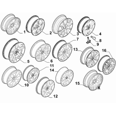 Jeep Renegade 2015-Present Wheels Stud