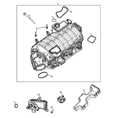 Jeep Grand Cherokee 2011-2020 Manifolds And Vacuum Fittings Exhaust Manifold