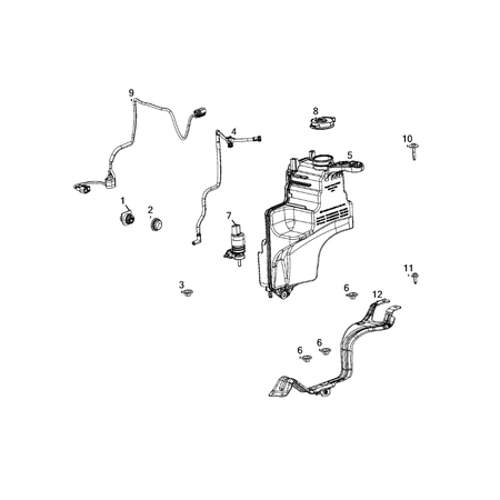 Jeep Wrangler 2018-Present Wiper And Washer System Electric Cable