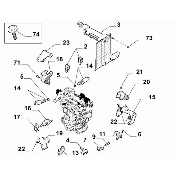 Jeep Avenger 2023-Present Fuel Injection System Sensor