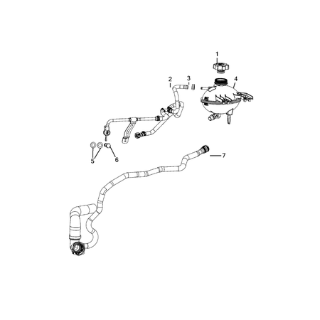 Jeep Compass 2017-Present Engine Coolant Reservoir (Bottle) Seal Gasket