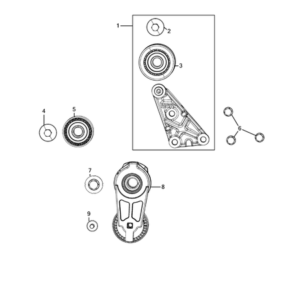 Jeep Wrangler 2018-Present Pulleys And Related Parts Screw