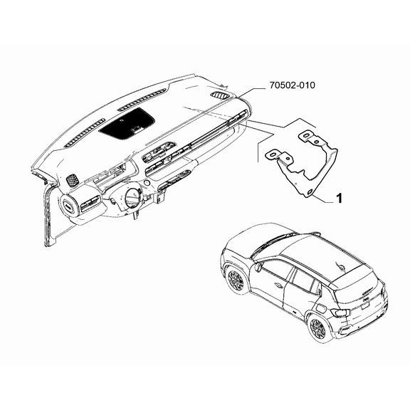 Jeep Avenger 2023-Present Instrument Panel Bracket