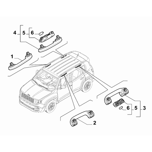 Jeep Renegade 2015-Present Accessories And Various Gaskets Handle