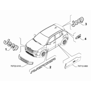 Jeep Wrangler 2018-Present Rear Door Metal Lining