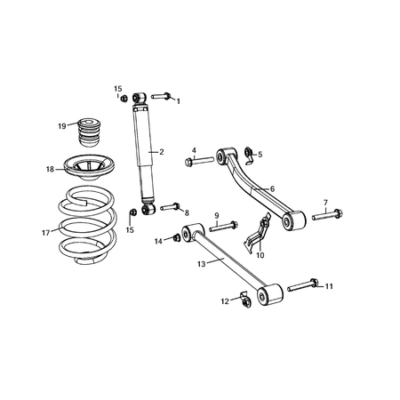 Jeep Wrangler 2018-Present Rear Suspension And Cradle Spring