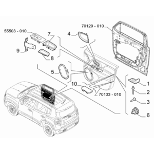 Jeep Compass 2017-Present Sunroof Pipe