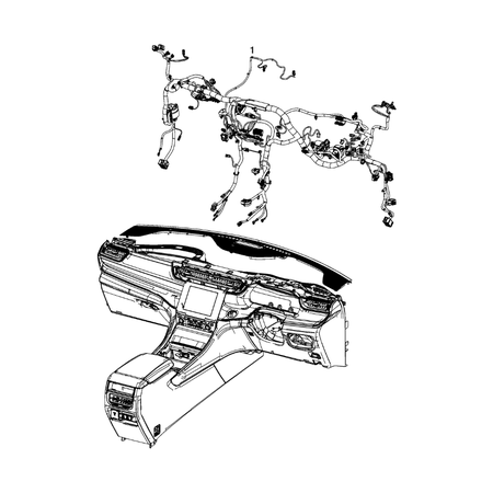 Jeep Grand Cherokee 2021-Present Wiring, Instrument Panel Electric Cable