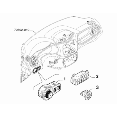 Jeep Renegade 2015-Present Various Control Push Buttons And Switches Ornament