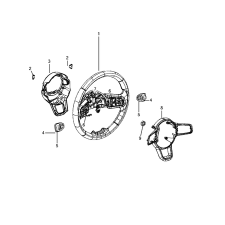 Jeep Wrangler 2018-Present Steering Wheel Screw