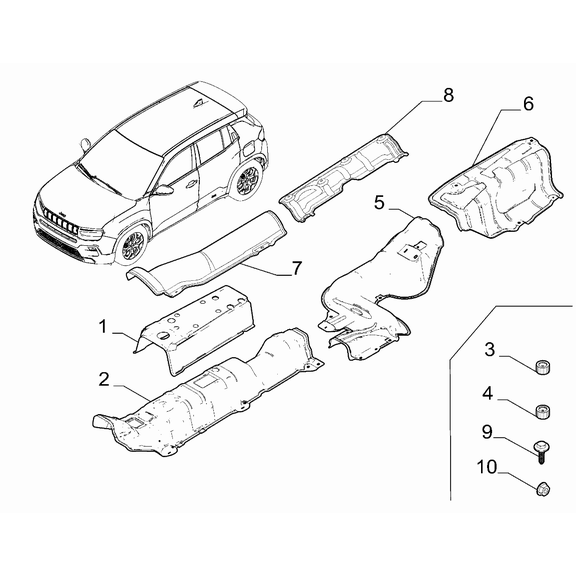 Jeep Avenger 2023-Present Exhaust Piping Nut