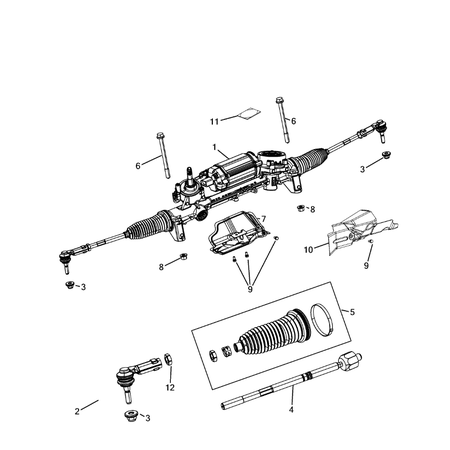 Jeep Cherokee 2014-2018 Steering Gear Remanufactured Pwr Steering