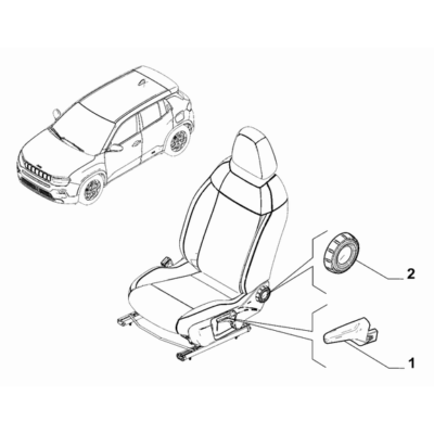 Jeep Avenger 2023-Present Front Seats Lever