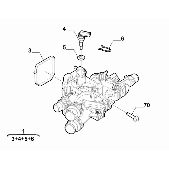 Jeep Avenger 2023-Present Water Pump And Lines Seal Gasket