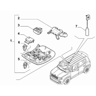 Jeep Renegade 2015-Present Inner Lighting Button