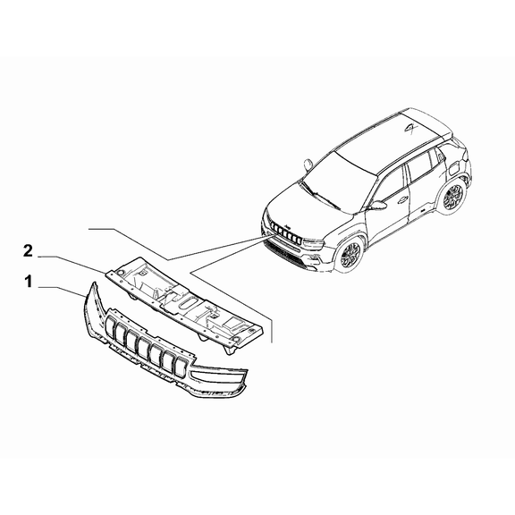 Jeep Avenger 2023-Present Radiator Grill Radiator Grill