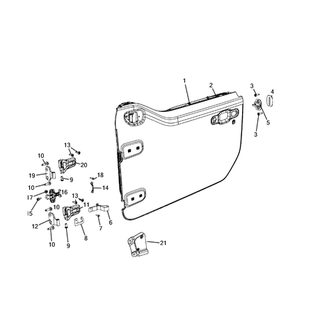 Jeep Wrangler 2018-Present Front Door Door