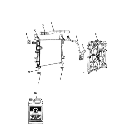 Jeep Compass 2017-Present Radiator And Related Parts; Charge Air Cooler Screw