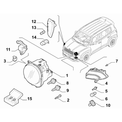 Jeep Renegade 2015-Present Outer Lighting Headlamp