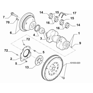 Jeep Compass 2017-Present Crankshaft, Piston, Drive Plate, Flywheel, And Damper Screw