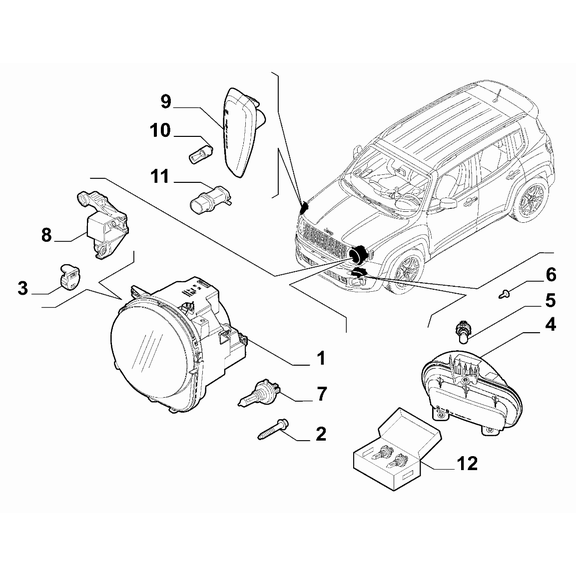 Jeep Renegade 2015-Present Outer Lighting Bulb