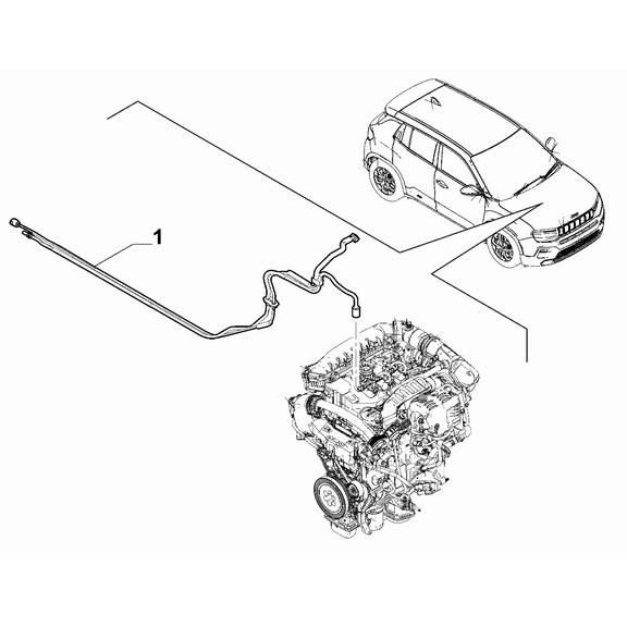 Jeep Avenger 2023-Present Fuel Tank Pipeline Pipe