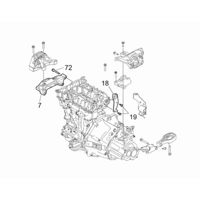 Jeep Avenger 2023-Present Engine Suspensions Screw