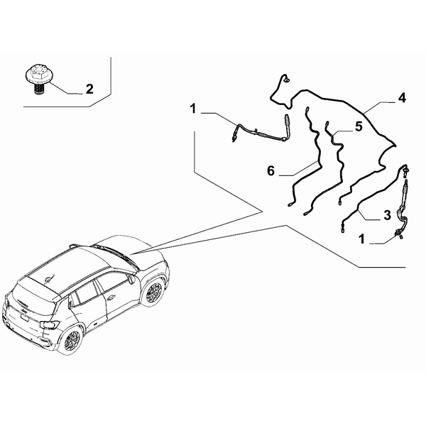 Jeep Avenger 2023-Present Hydraulic Brake System Screw