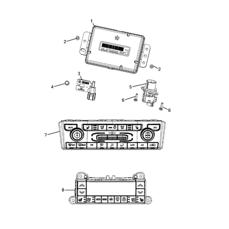 Jeep Grand Cherokee 2021-Present Air Conditioner And Heater Controls Control